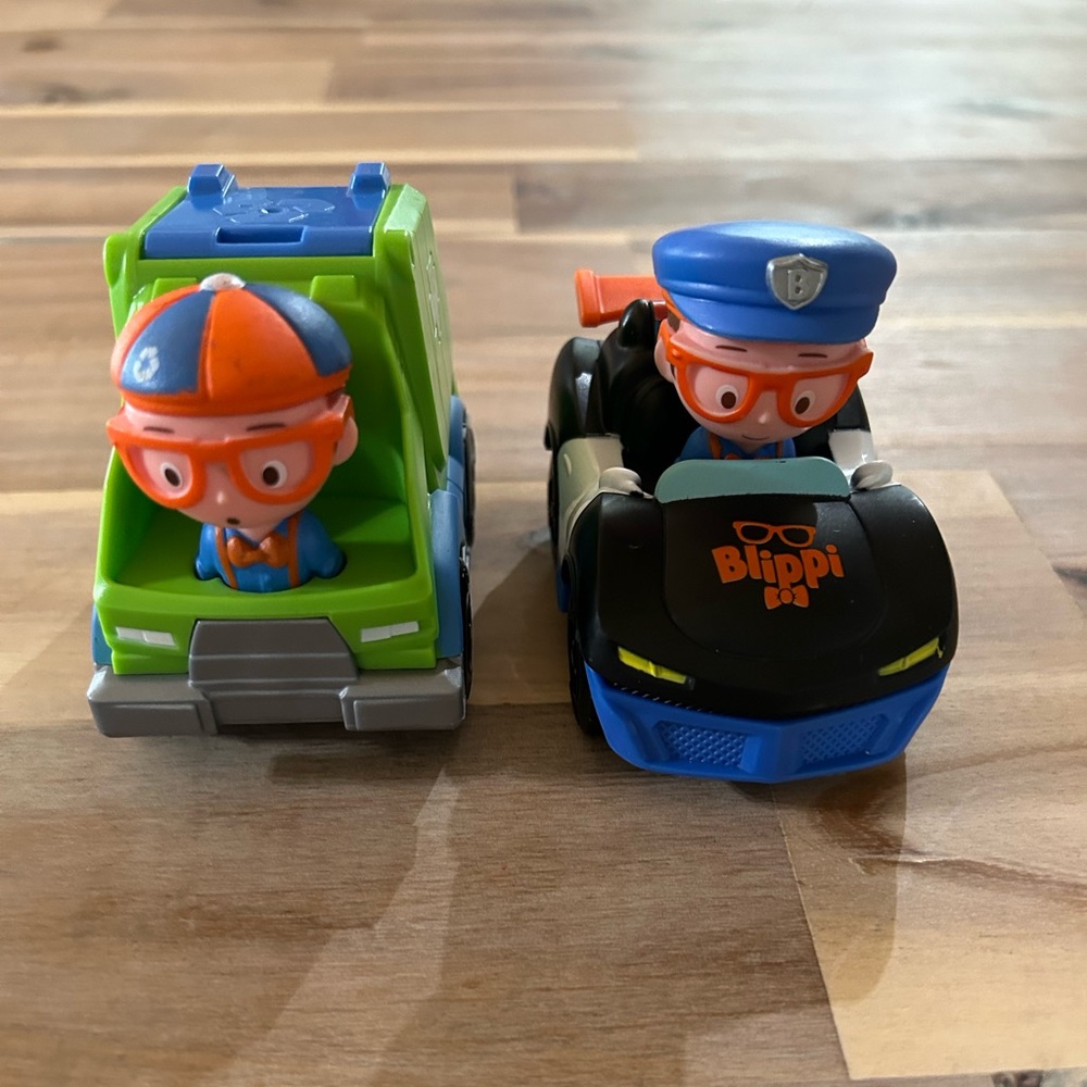 Blippi Mini Trash Truck & Police Car